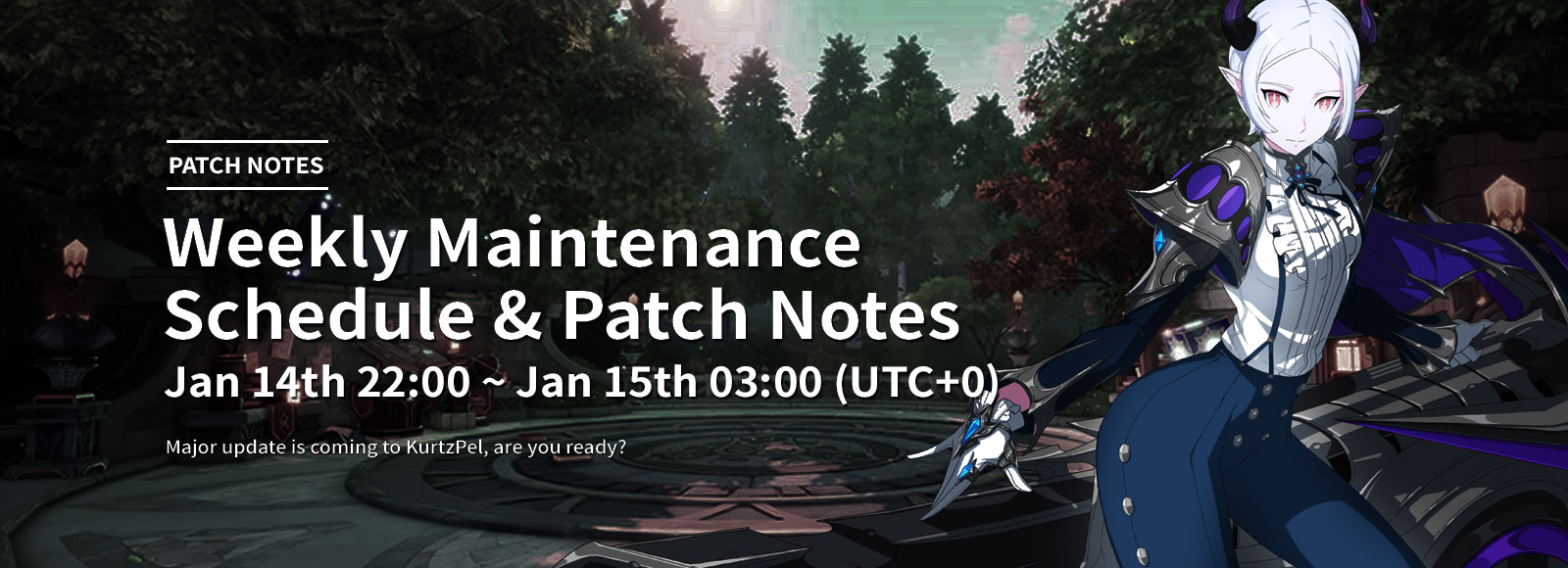 January 15th 2020 Weekly Maintenance Schedule & Patch Notes